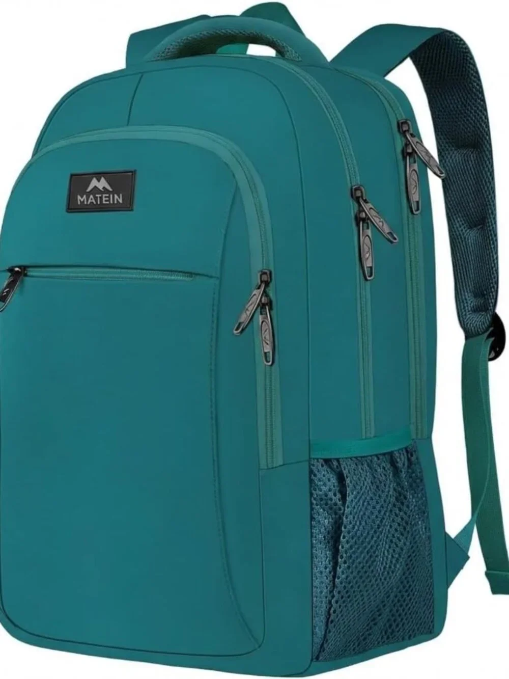Peacock Blue Slim Laptop Backpack, 15.6 Inch Underseat Travel Bag for Work
